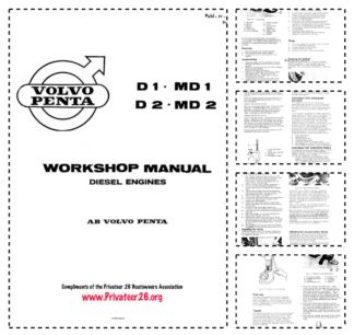 Volvo Penta D1 MD1 D2 MD2 Engine Workshop Manual
