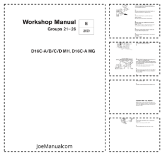 Volvo Penta D16C A B C D MG MH Engine Group 21-26 Workshop Manual