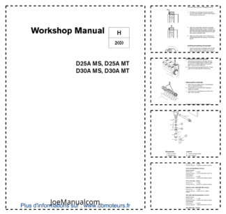 Volvo Penta D25A MS MT D30A MS MT Engine Woskshop Manual