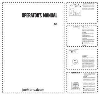 Volvo Penta D3 Engine Operators Manual