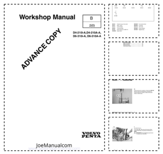 Volvo Penta D4-210i-A D4-210A-A D6-310i-A D6-310A-A Engine Workshop Manual
