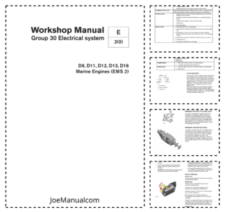 Volvo Penta D9 D11 D12 D13 D16 Marine Engines EMS2 Electrical System Workshop Manual