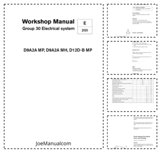 Volvo Penta D9A2A MP D9A2A MH D12D-B MP Engine Group 30 Electrical System Workshop Manual
