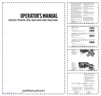 Volvo Penta IPS 350 400 450 500 600 Engine Operators Manua