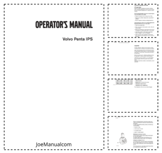 Volvo Penta IPS Operators Manual
