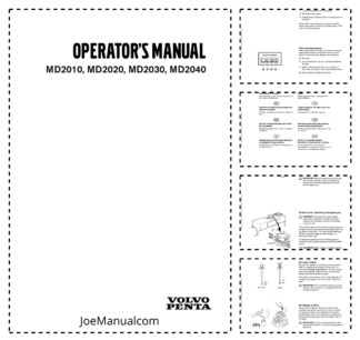 Volvo Penta MD2010 MD2020 MD2030 MD2040 Engine Operators Manual