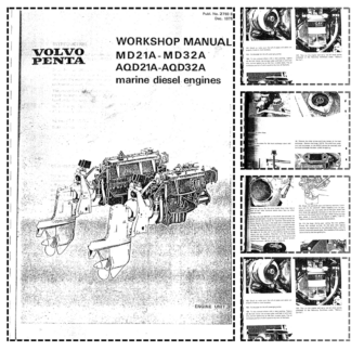 Volvo Penta MD21A MD32A AQD21 AQD32A Engine Workshop Manual