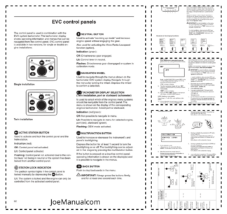 Volvo Penta Marine Engines EVC Control Panel Operation Manual