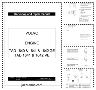 Volvo Penta TAD1640 1641 1642GE 1641VE 1642VE Engine Group 20 Workshop and Repair Manual