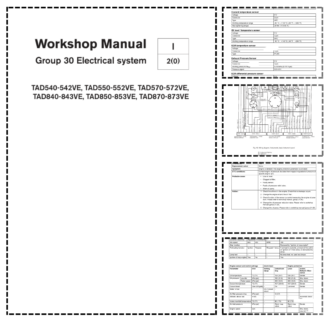Volvo Penta TAD540 550 570 840 850 870 VE Engine Group 30 Electrical System Workshop Manual