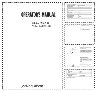 Volvo Penta TAD734GE 9 Lliter EMS 2 Operators Manual
