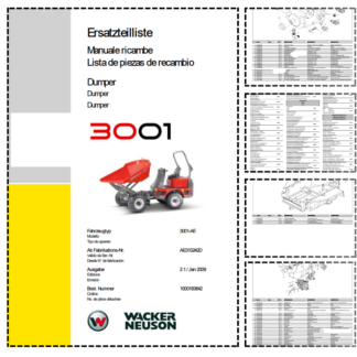 Wacker Neuson 3001 Dumper Parts Catalog SN from AE310242D v2.1