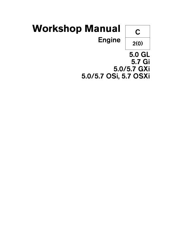Volvo Penta 5.0GL 5.7Gi 5.0GXi 5.7GXi 5.0OSi 5.7OSi 5.7OSXi Engine Workshop Manual - Image 2