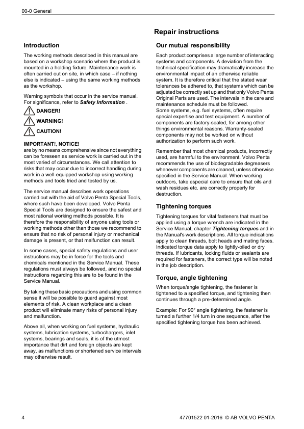 Volvo Penta D13 Engine Group 20-26 Workshop Manual - Image 6