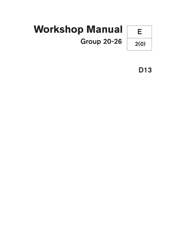Volvo Penta D13 Engine Group 20-26 Workshop Manual - Image 2