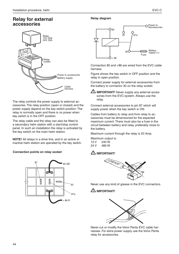 Volvo Penta IPS EVC-C Electrical Vessel Constrol Installation Workshop Manual - Image 9