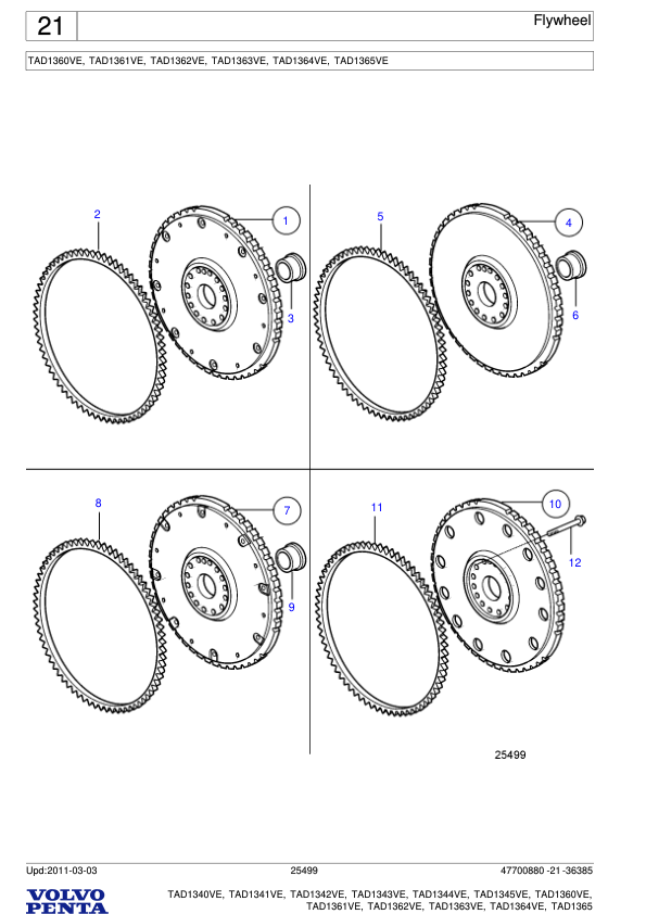 Volvo Penta TAD1340VE–TAD1365VE Engines Parts Catalog - Image 10