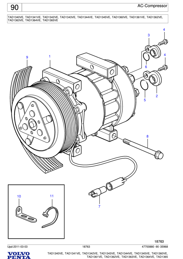 Volvo Penta TAD1340VE–TAD1365VE Engines Parts Catalog - Image 8