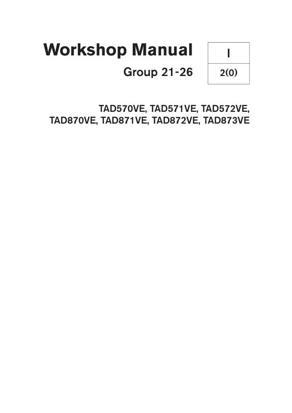 Volvo Penta TAD570VE 571VE 572VE 870VE 871VE 872VE 873VE Engine Group 21-26 Workshop Manual - Image 2