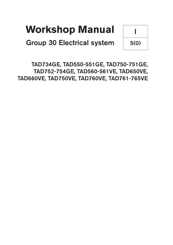 Volvo Penta TAD734GE 550-551 750-751 752-754 560-561 650 660 750 VE Group 30 Workshop Manual - Image 2