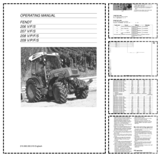 FENDT 206 207 208 209 VPFS Tractor Operation and Maintenance Manual