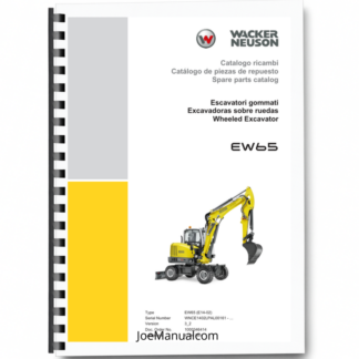 Wacker Neuson EW65 Excavator Parts Catalog SN from WNCE1402LPAL00161 v3.2 Printed Book