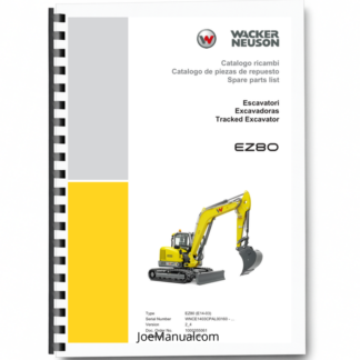 Wacker Neuson EZ80 Crawler Excavator Parts Catalog SN from WNCE1403CPAL00160 v2.4 Printed Book
