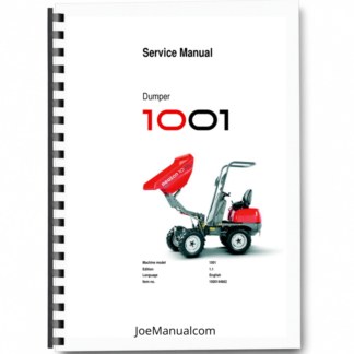 Wacker Neuson 1001 Dumper Service Manual v1.1 Printed Book