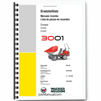 Wacker Neuson 3001-AE Dumper Parts Catalog SN from AE310242D v2.1 Printed Book
