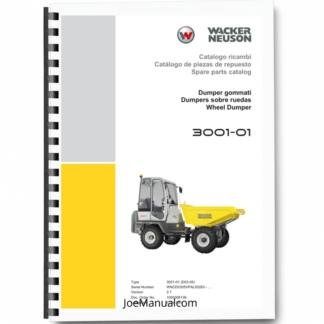 Wacker Neuson 3001-01 Dumper Parts Catalog SN from WNCD0305VPAL00283 v2.7 Printed Book