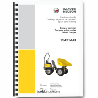 Wacker Neuson 1501AB Wheel Dumper Parts Catalog v6.3 Printed Book