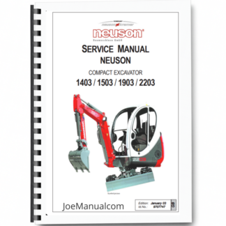Wacker Neuson 1403 1503 1903 2203 Excavator Service Manual Printed Book