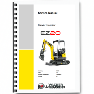 Wacker Neuson EZ20 Excavator Service Manual v1.2 Printed Book