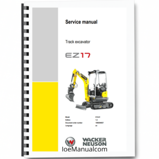 Wacker Neuson EZ17 Excavator Service Manual v1.2 Printed Book