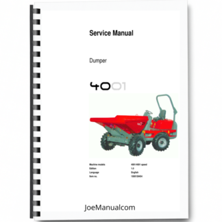 Wacker Neuson 4001 Dumper Service Manual Printed Book
