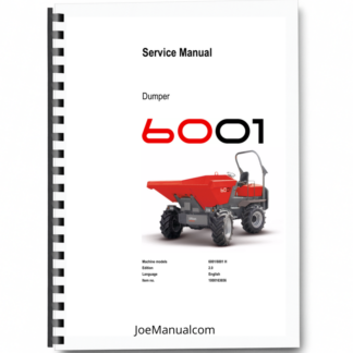 Wacker Neuson 6001 Dumper Service Manual Printed Book