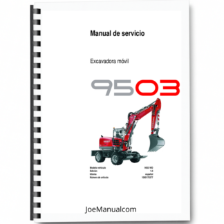 Wacker Neuson 9503 WD Excavator Service Manual Printed Book