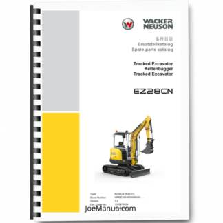 Wacker Neuson EZ28CN Excavator Parts Catalog SN from WNPE3001K000000160 v1.2 Printed Book