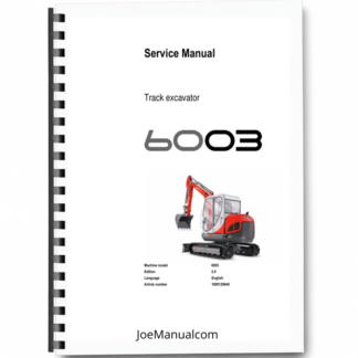 Wacker Neuson 6003 Track Excavator Service Manual v2.0 Printed Book