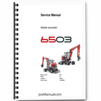 Wacker Neuson 6503 Mobile Excavator Service Manual v2.0 Printed Book