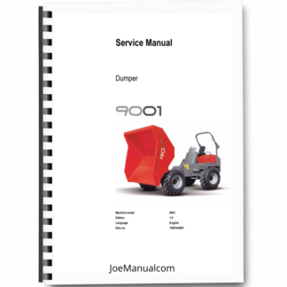 Wacker Neuson 9001 Dumper Service Manual Printed Book