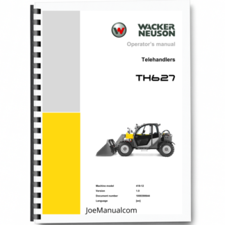 Wacker Neuson TH627 Telehandler Operators Manual v1.0 Printed Book