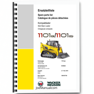 Wacker Neuson 1101c 1101cp Skid Steer Loader Parts Catalog SN from DC00823 v2.7 Printed Book