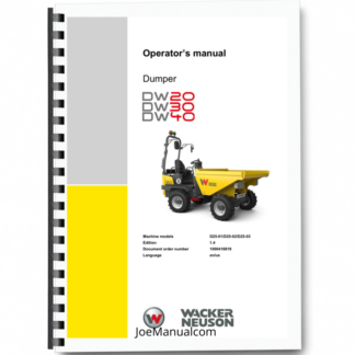 Wacker Neuson DW20 DW30 DW40 Dumpers Operators Manual v1.4 Printed Book