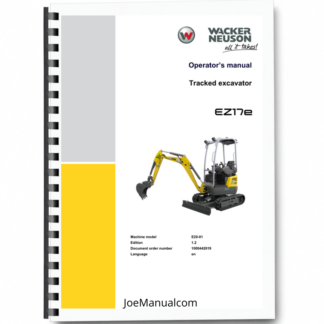 Wacker Neuson EZ17e Mini Excavator Operators Manual v1.2 Printed Book