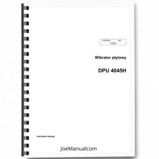 Wacker Neuson DPU4045H Plate Compactor Operators Manual PL Printed Book