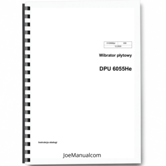 Wacker Neuson DPU 6055He Plate Compactor Operators Manual PL Printed Book
