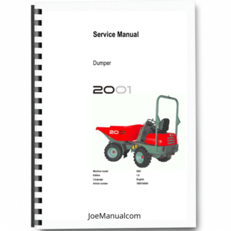 Wacker Neuson 2001 Dumper Service Manual v1.0 Printed Book