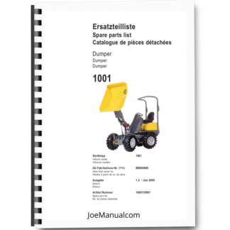 Wacker Neuson 1001 Dumper Parts Catalog SN from BB000680 v1.2 Printed Book