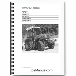 FENDT 206 207 208 209 VPFS Tractor Operation and Maintenance Manual PL Printed Book